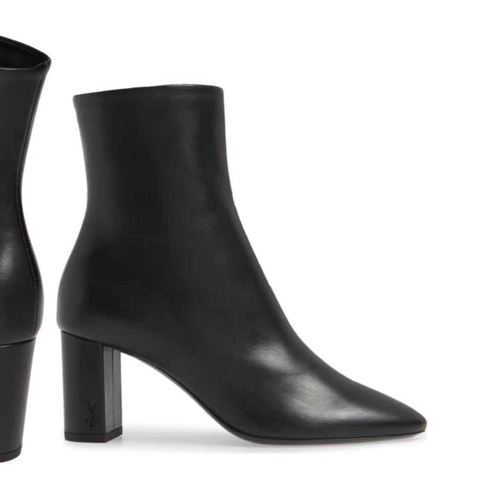 NEW! 2025 Authentic SAINT LAURENT LOU LOU 70 boots sz 40/10 YSL heel logo